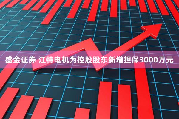 盛金证券 江特电机为控股股东新增担保3000万元