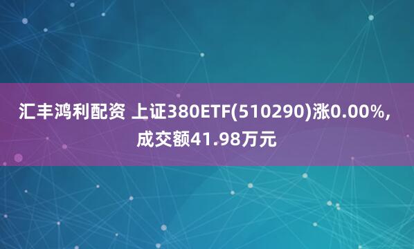 汇丰鸿利配资 上证380ETF(510290)涨0.00%, 成交额41.98万元